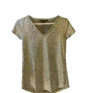 NWOT - WHBM silver tee - XXS